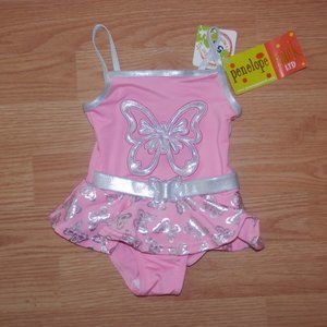 New Penelope Mack Girls 12 Months Butterfly Suit